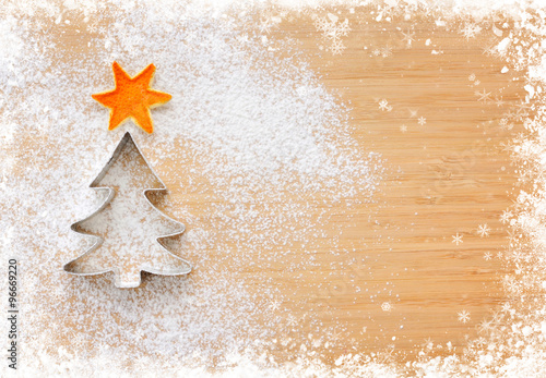 Creative winter time baking background