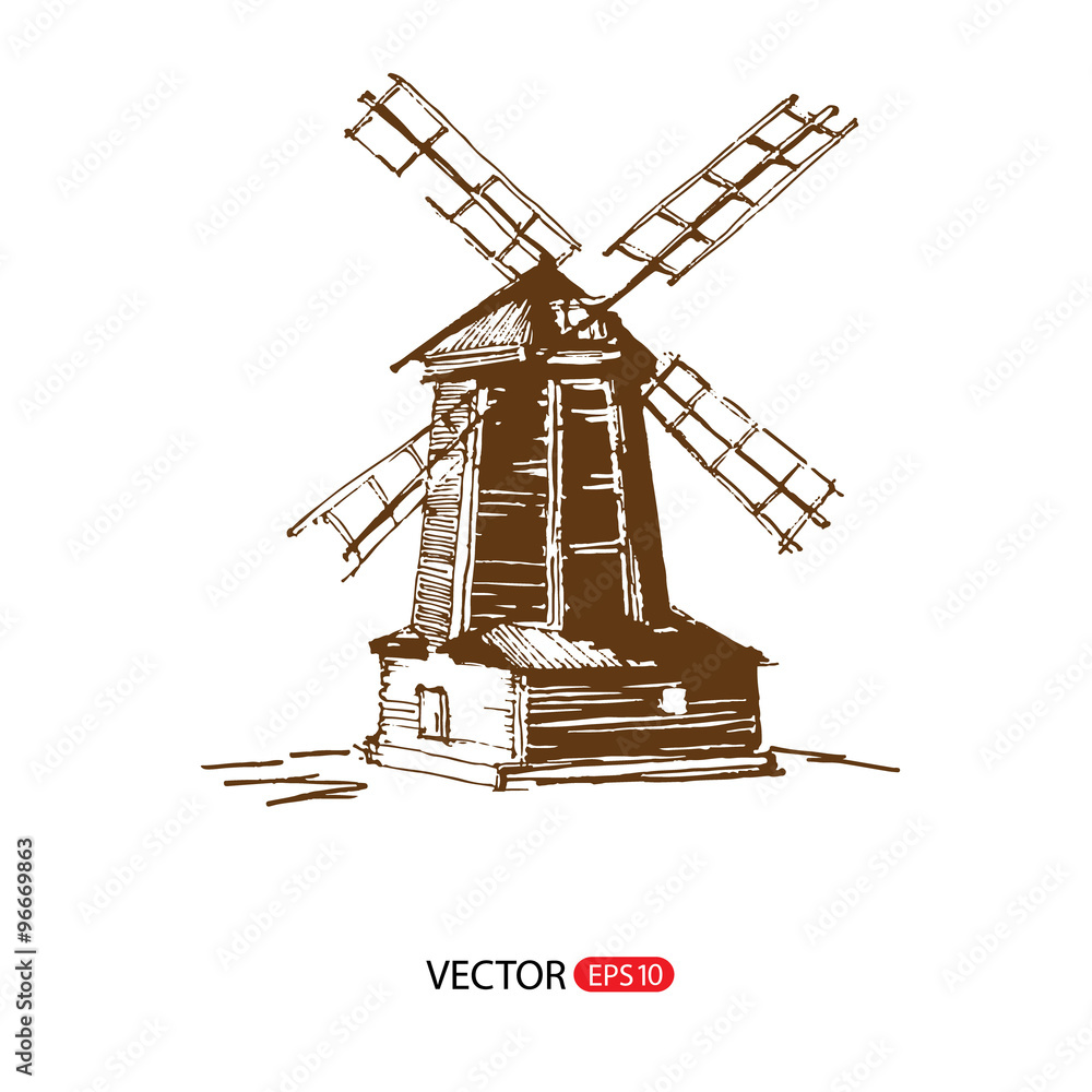 Obraz premium Hand drawn vector mil