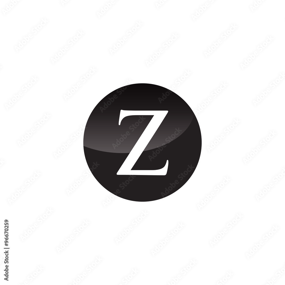 Simple Initial Logo Black and White Circle Z Simple Initial Logo Black and White Circle Z