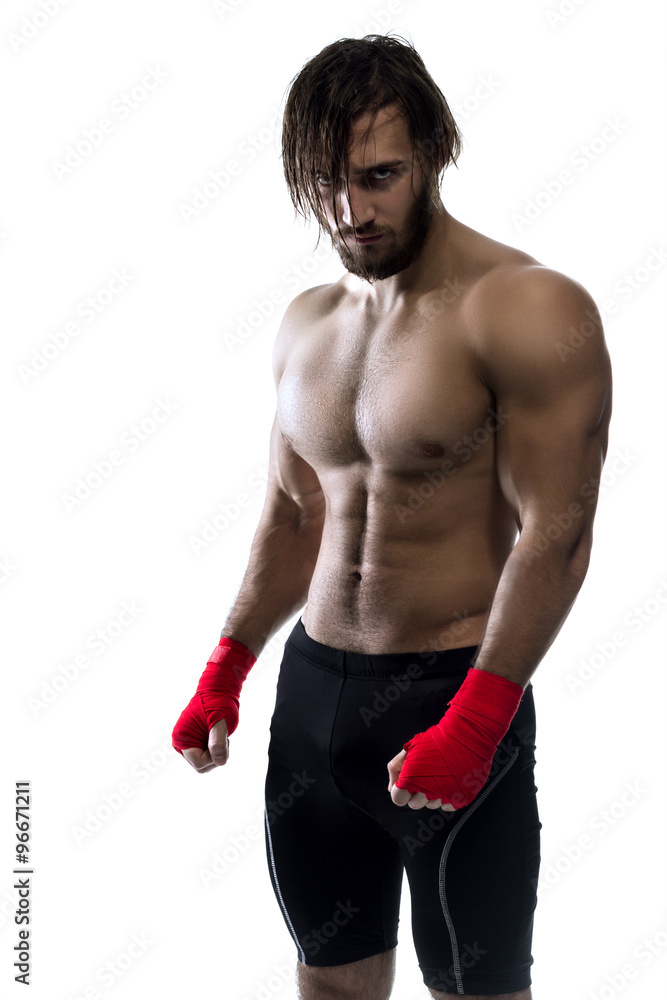 Fighter On White Background