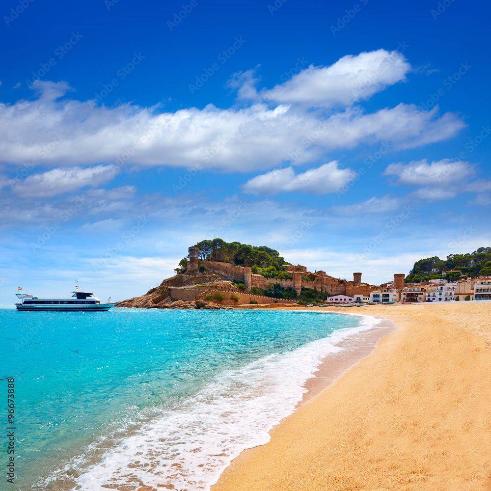 Tossa de Mar beach in Costa Brava of Catalonia Tossa de Mar beach in Costa Brava of Catalonia