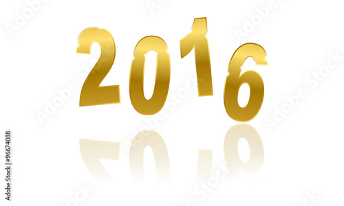 Silvester 2016 in Gold - Vektor