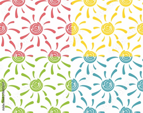 Seamless background with flowers.