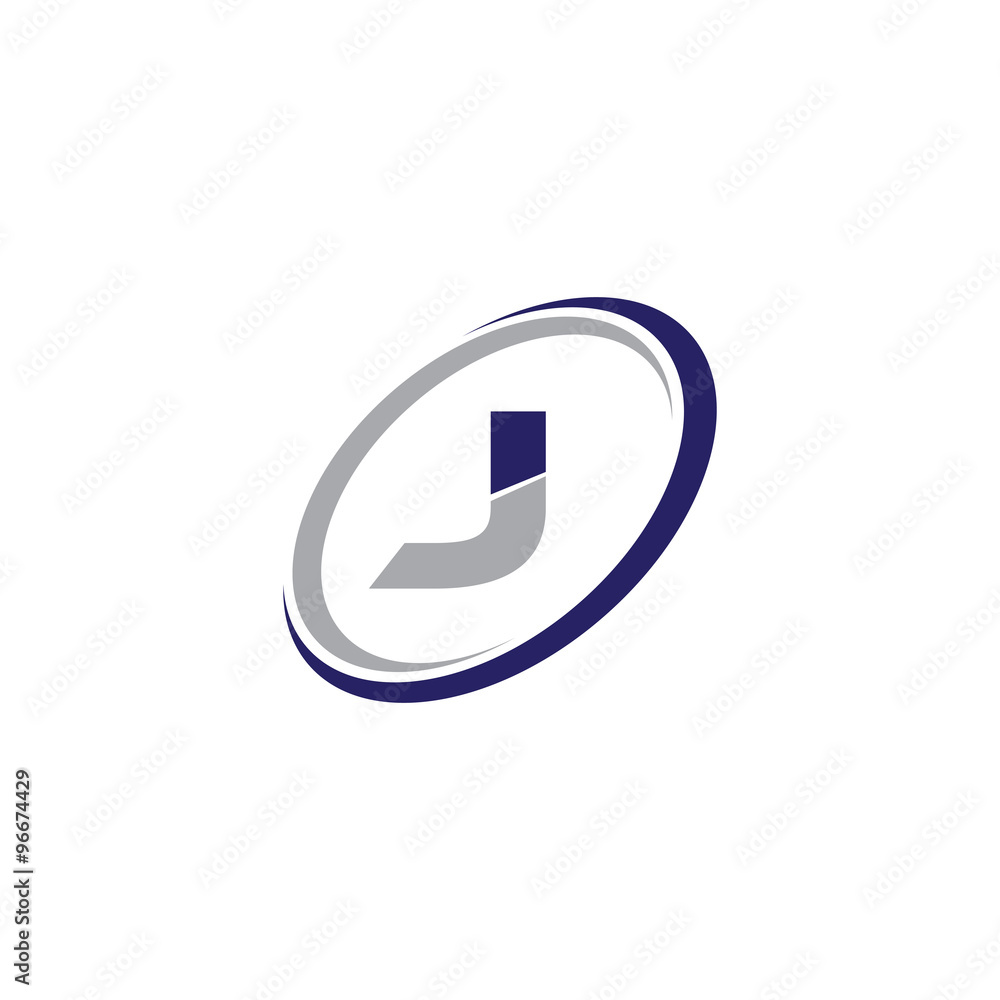 Single Initial Modern Logo Circle J Single Initial Modern Logo Circle J