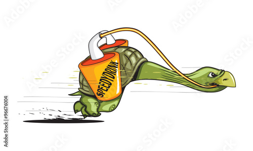 Fast Atletic Turtle Powered By Speed Energy Drink