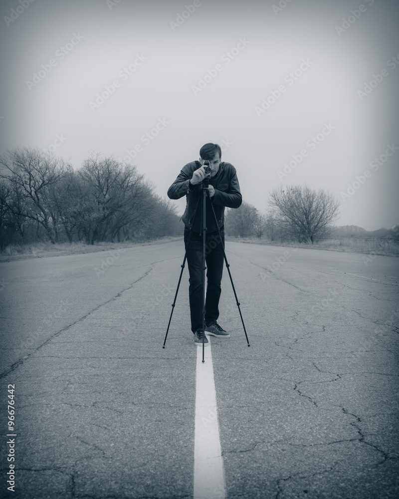 Fototapeta premium cameraman making a film