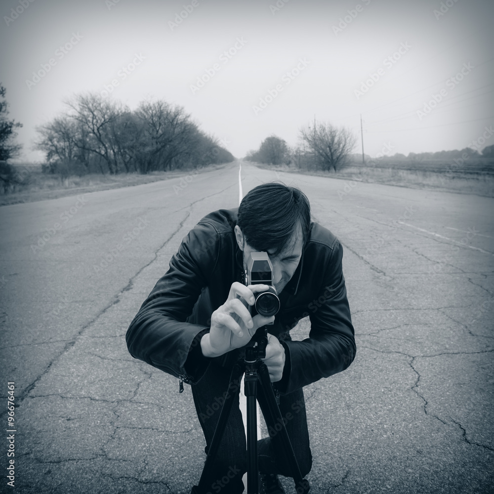 Fototapeta premium Cameraman Making a Film.