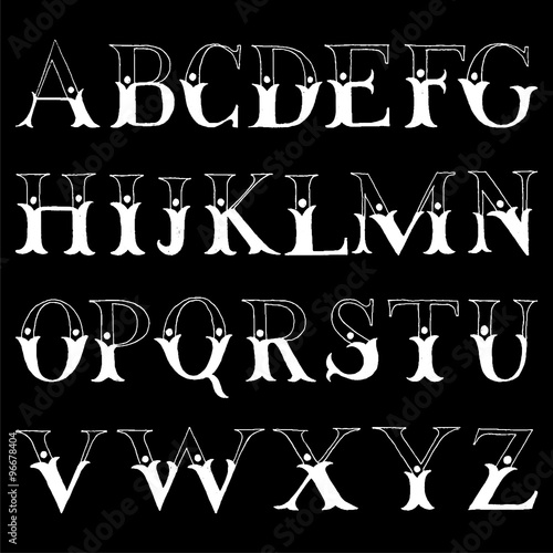 Vintage hand drawn type for your designs 
