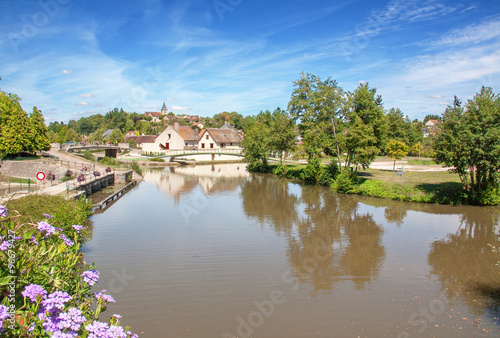 Le canal de Briare à Rogny les sept écluses, Yonne, Bourgogne, France