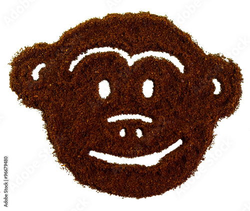 Monkey written on-ground coffee