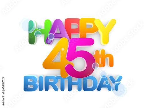 Happy 45th Title, Birthday light