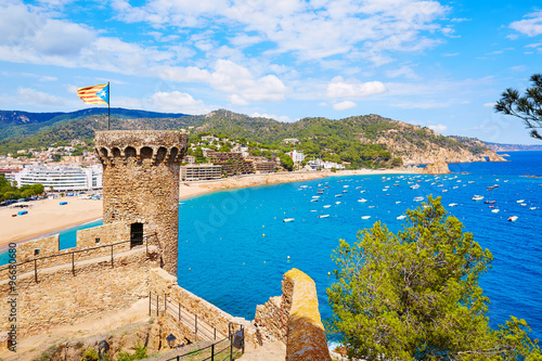 Tossa de Mar castle in Costa Brava of Catalonia photo