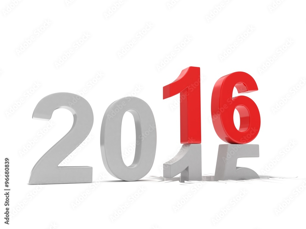 2015-2016 change new year 2016 isolated 2015-2016 change new year 2016 isolated
