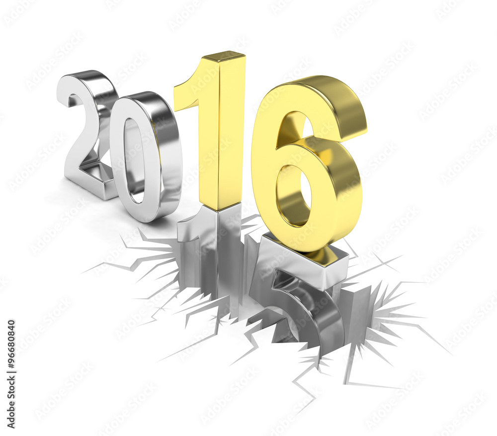 2015-2016 change new year 2016 isolated 2015-2016 change new year 2016 isolated