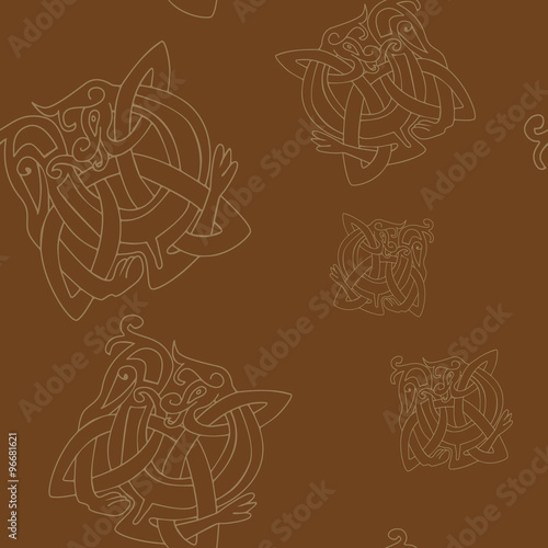 Seamless background with Celtic art and ethnic ornaments for your design