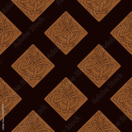 Seamless background with Celtic art and ethnic ornaments for your design