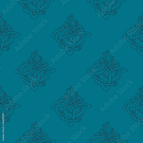 Seamless background with Celtic art and ethnic ornaments for your design