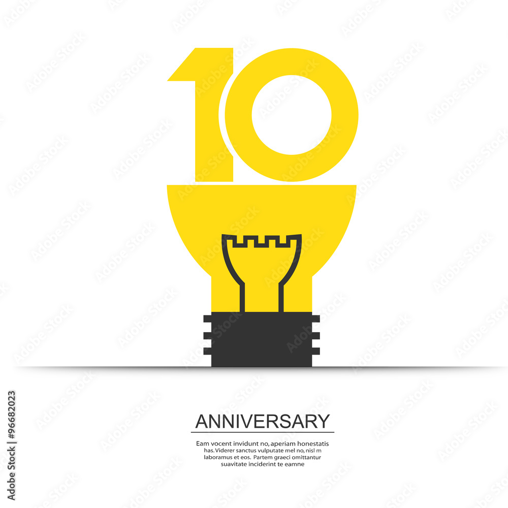 anniversary icon with abstract elements anniversary icon with abstract elements
