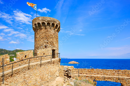 Tossa de Mar castle in Costa Brava of Catalonia photo