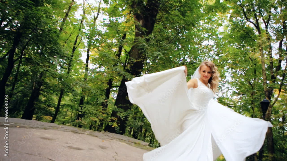 Beautiful Female Spinning Bride Dress Slow Motion Beautiful Female Spinning Bride Dress Slow Motion