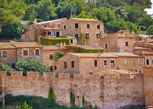 Tossa de Mar old town Vila Vella in Costa Brava photo