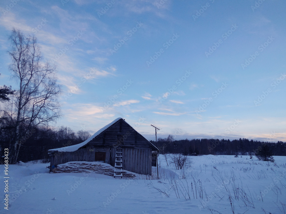Winter landscape in the Karelia, in February 2015. Winter landscape in the Karelia, in February 2015.