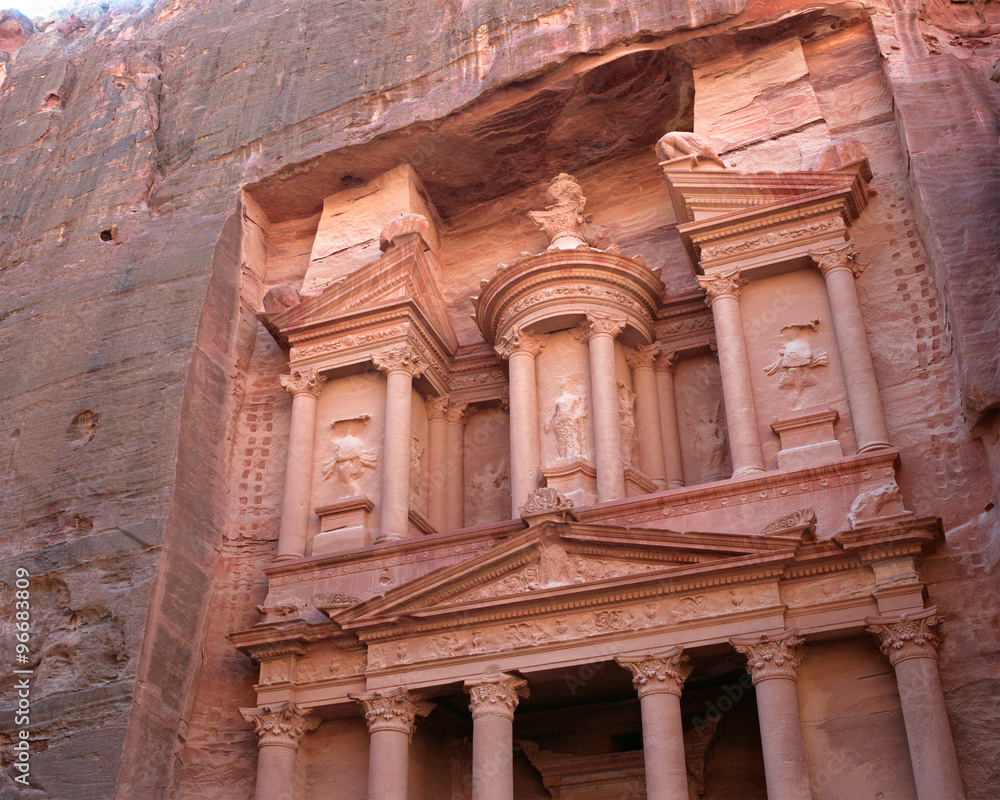 Detail of the Treasury in Petra, Jordan
