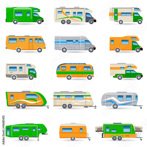 Recreational Vehicle Icons Set
