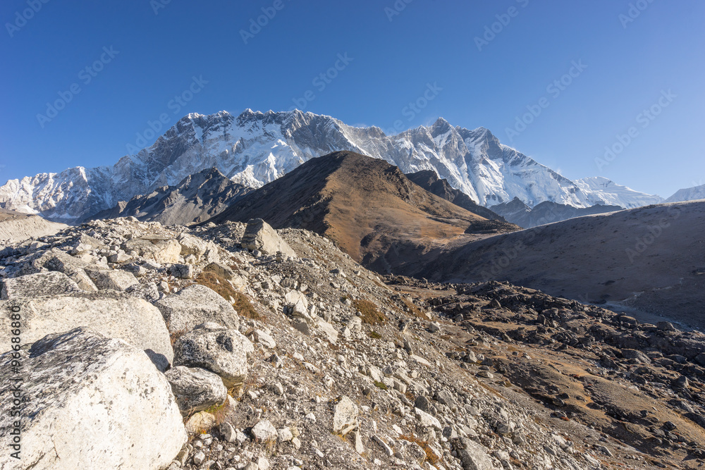 Nuptse wall and Lhotse mountain