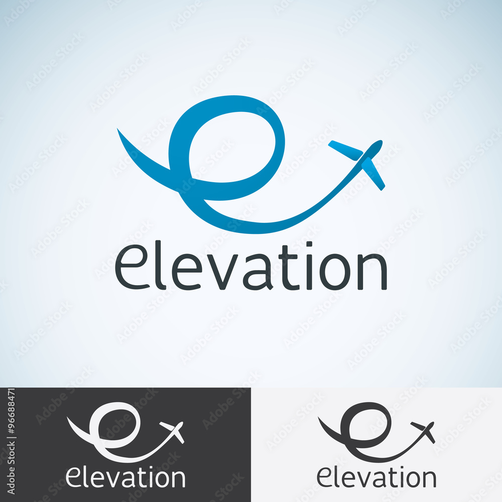Letter E, Logo concept template for start up, flight company, air shipping, airlines logotype or emblem Letter E, Logo concept template for start up, flight company, air shipping, airlines logotype or emblem