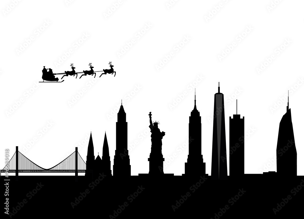 santa flying new york city