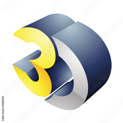 3d Display Technology Symbol