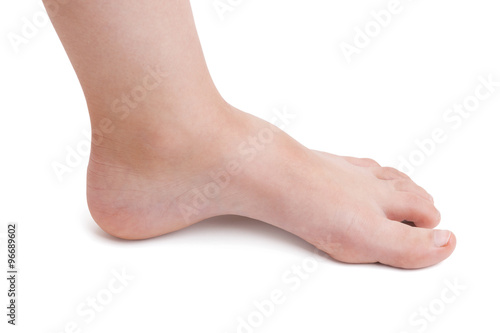 Foot of man on a white background © dimedrol68