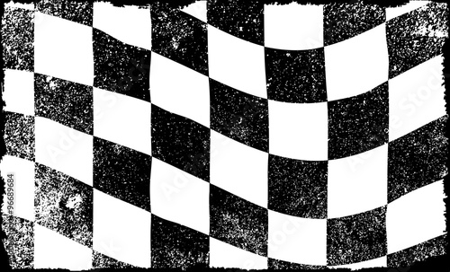 Grunged Chequered Flag