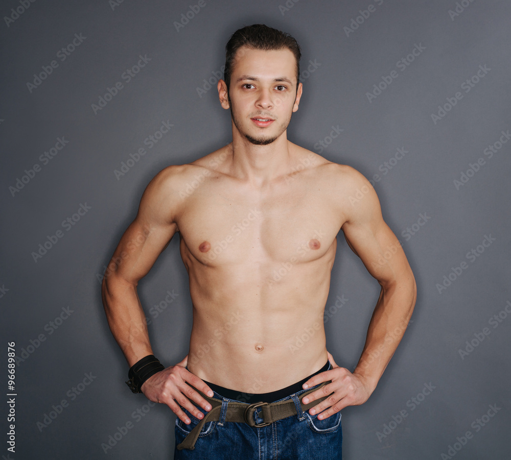 Muscular man posing Muscular man posing