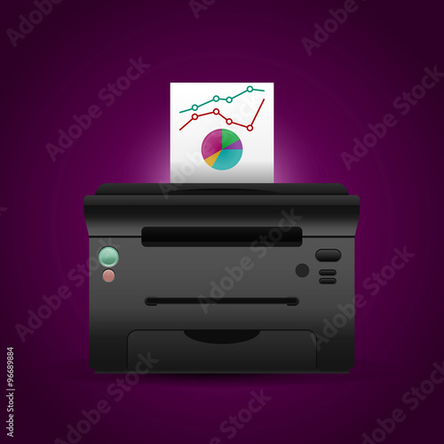Vector printer with paper and color diagrams.
