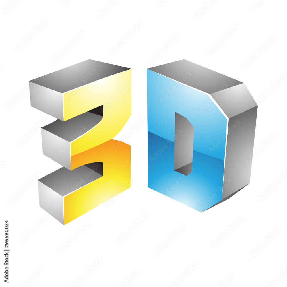 3d Display Technology Symbol 3d Display Technology Symbol