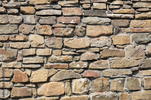 part of a stone wall  for background or texture.