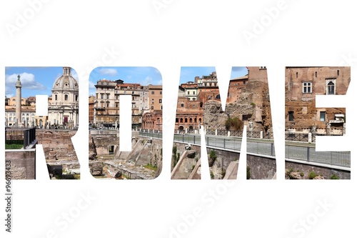 Canvas Print Rome sign