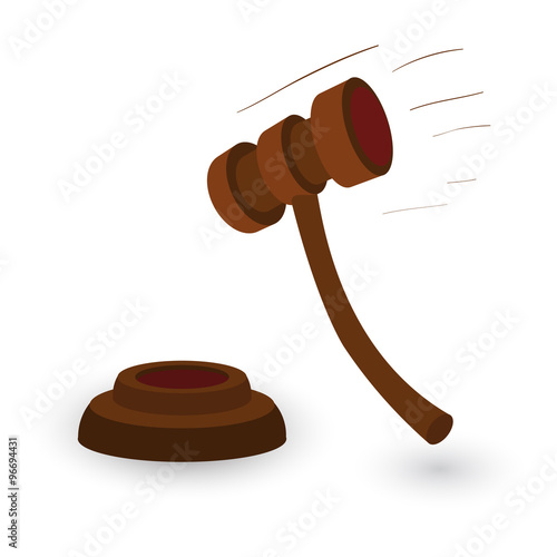 Gavel cartoon illustration