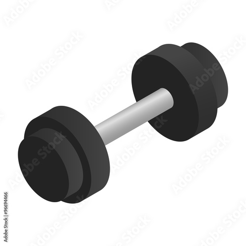 Dumbbell isometric 3d icon