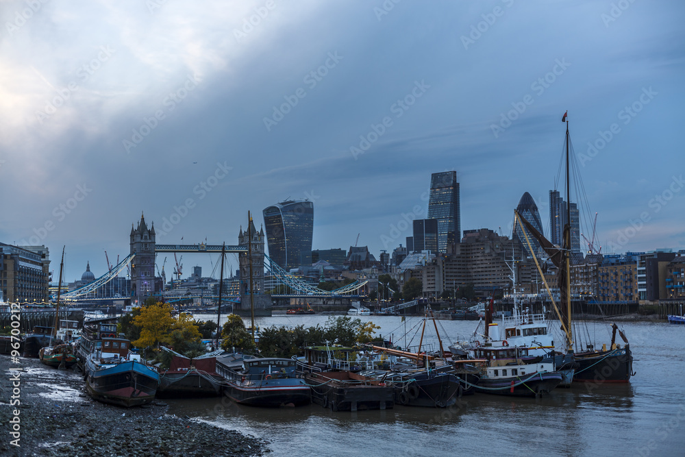 Tower Bridge and the City of London