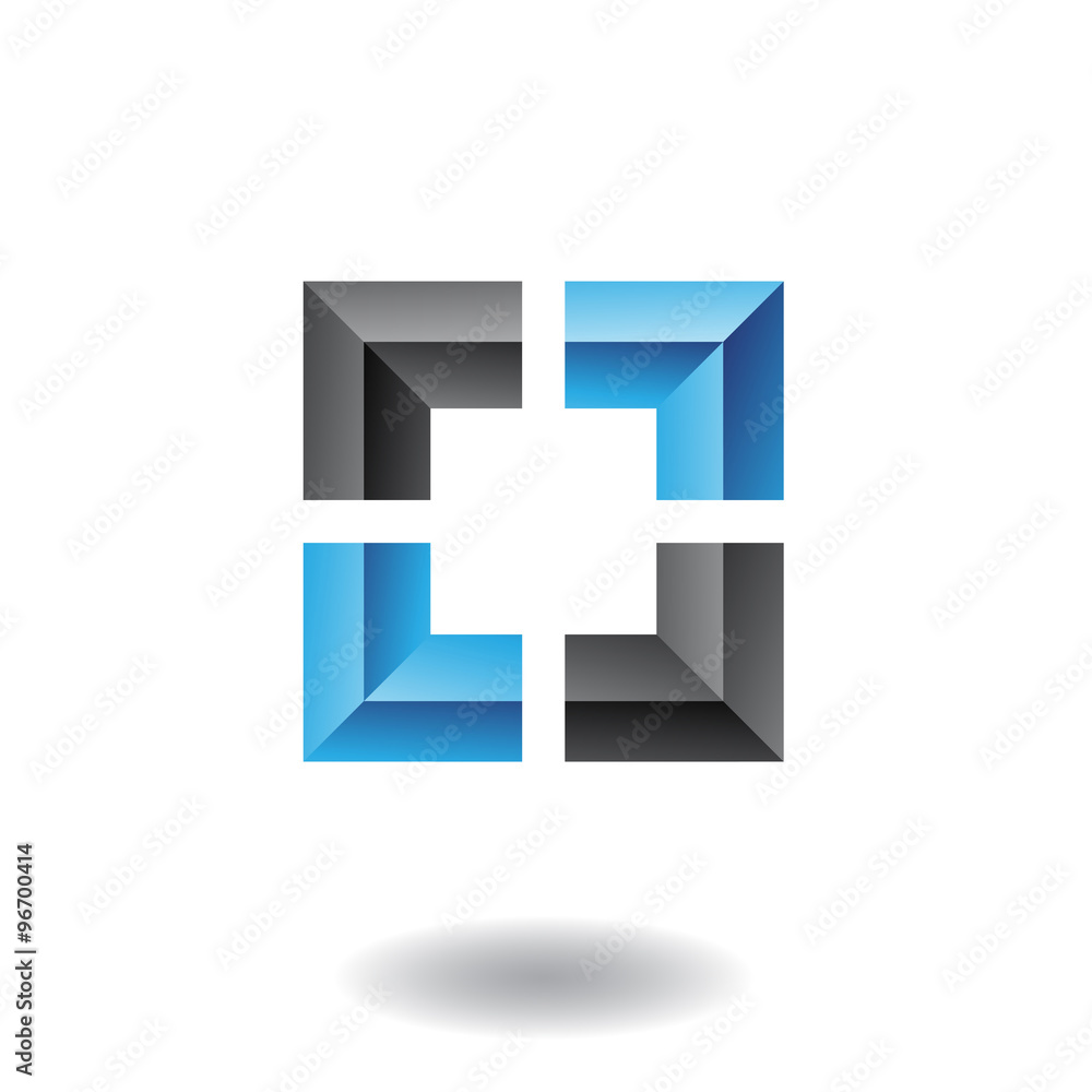 Rectangular and Square Abstract Icon Rectangular and Square Abstract Icon