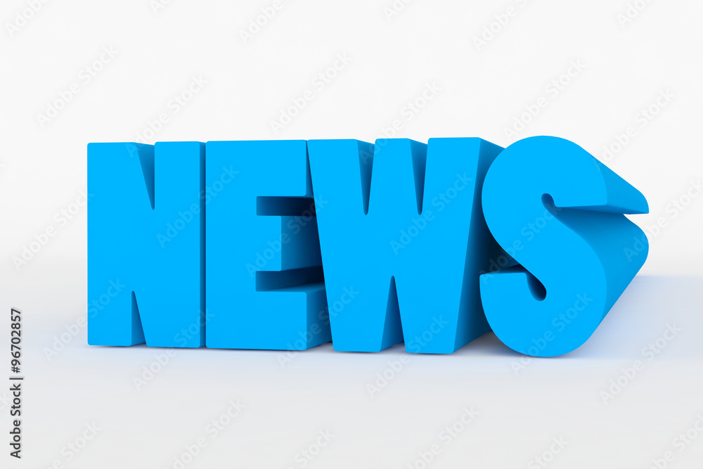 Big 3D bold text - news Big 3D bold text - news