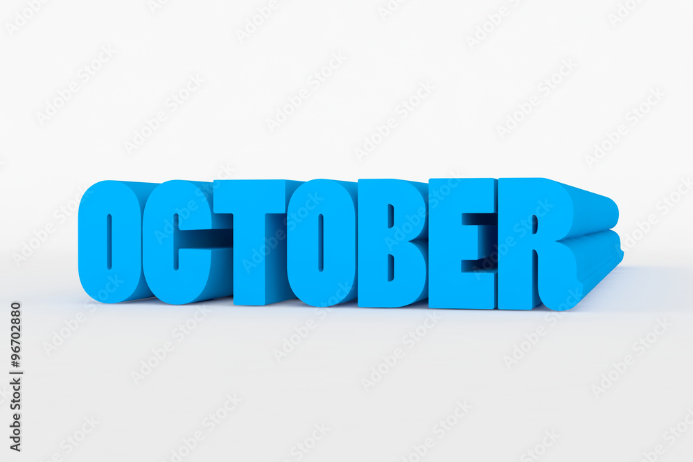 Big 3D bold text - october Big 3D bold text - october