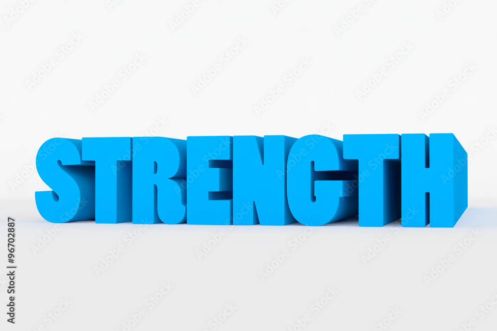Big 3D bold text - strength Big 3D bold text - strength