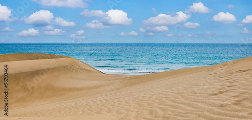 Fototapeta Naklejka Na Ścianę i Meble -  Sand desert dunes and sea