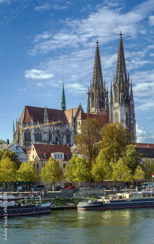 view of Regensburg Cathedral, Germany