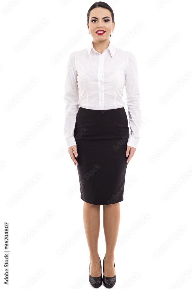 Full length portrait of successful business woman