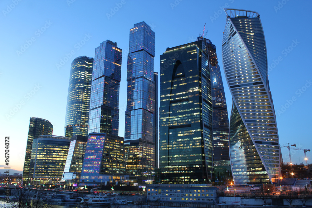 Fototapeta premium The urban landscape of large cities and megacities